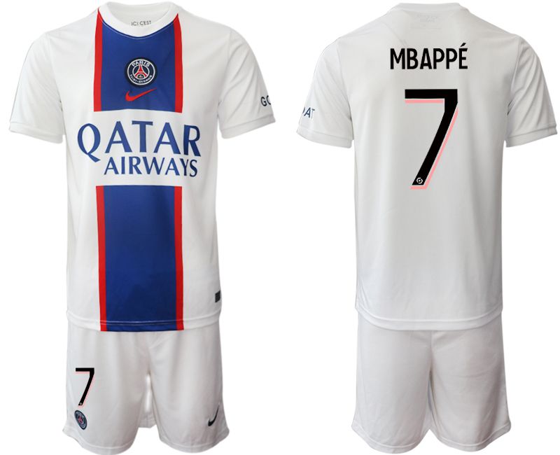 Men 2022-2023 Club Paris St German away white #7 Soccer Jerseys